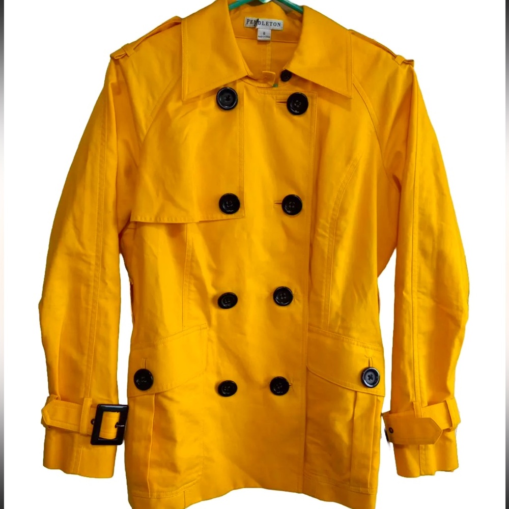 Pendleton Petite Size 14 Yellow Blazer Utility Jacket; Classic